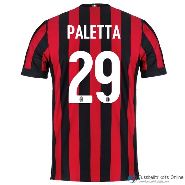 AC Milan Trikot Heim Paletta 2017-18 Fussballtrikots Günstig